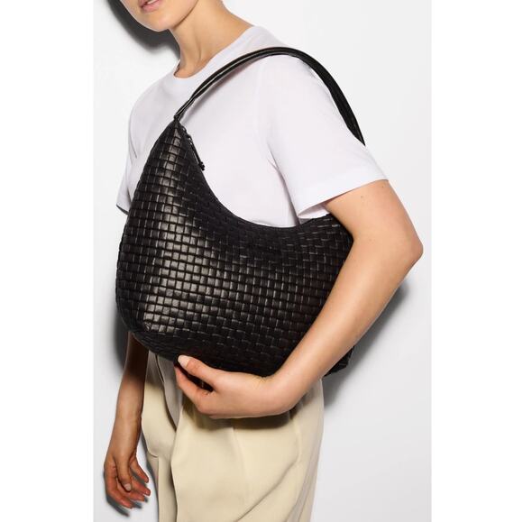 MZ Wallace Handbags - MZ Wallace Black Medium Woven Nylon Shoulder Bag